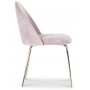 Plaza spisegruppe, marmorbord med 4 st Plaza flyelstoler - Rosa/Messing/Svart