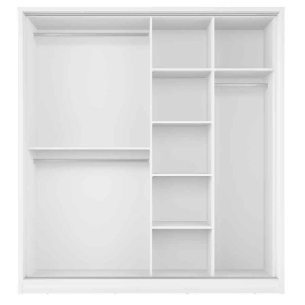 Mervyn garderobe med speil- Shetland eik