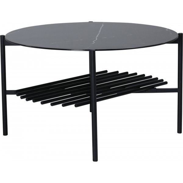 Adel salongbord 80 cm - Svart marmor