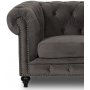 Chesterfield Montgomery 3-seters sofa - Gr flyel