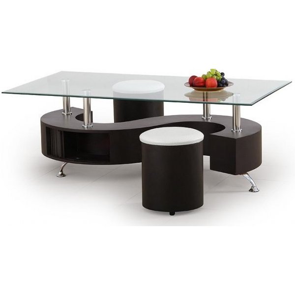 Meeting sofabord med sittepuffer - Wenge