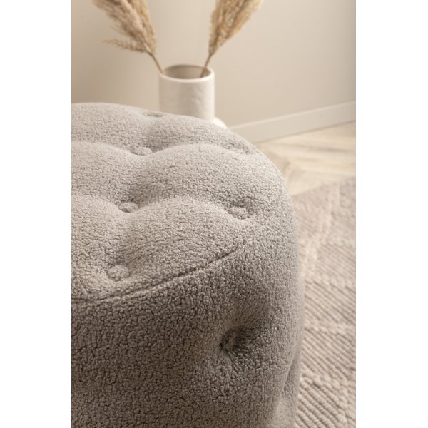 Respit sittepuff - Grbeige teddy