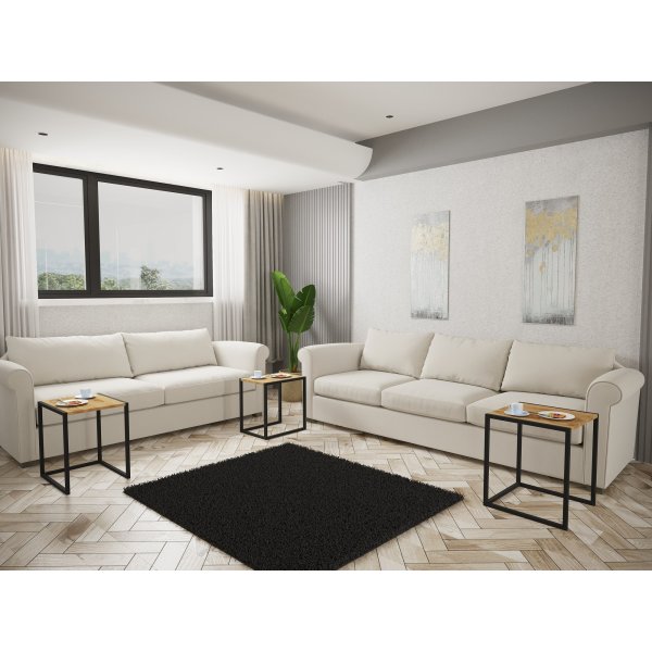 Tali bord 34/39/44 x 45 cm - Sort/mørk brun Tali bord 34/39/44 x 45 cm - Sort/mørk brun