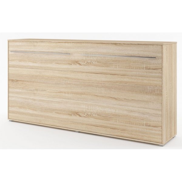 Sengeskap compact living horisontalt (90 x 200 cm fellbar seng) - Lys eik