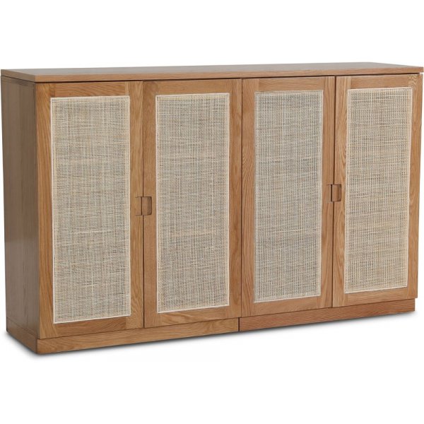 Level sideboard med dører i rotting B140 cm - Eik Level sideboard med dører i rotting B140 cm - Eik