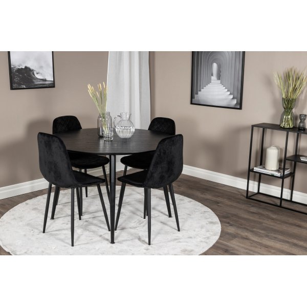 Slope spisebord 115 cm - Svart Slope spisebord 115 cm - Svart