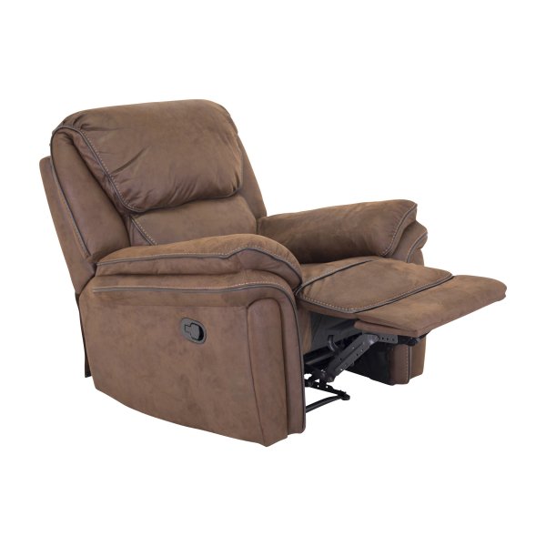 Reclinerlenestol Riverdale - Brun (Mikrofiber)