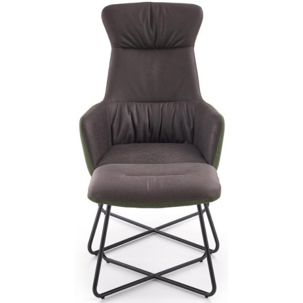 Phillis lenestol - Mørk grønn/mørk grå Phillis lenestol - Mørk grønn/mørk grå