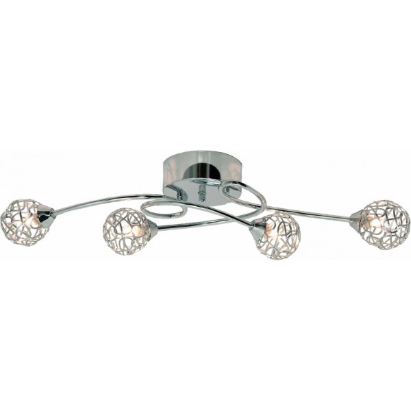 Excel Plafond 4 stk lyskilder - Krom