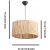 Cane taklampe - Beige