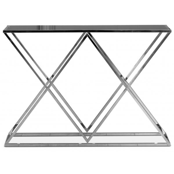 Maine konsollbord - Krom / Tonet glass + Tekstilrens for møbler Maine konsollbord - Krom / Tonet glass + Tekstilrens for møbler