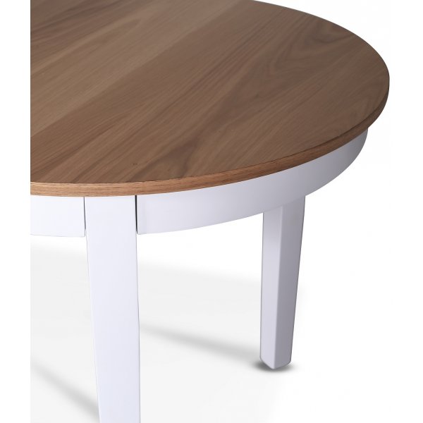 Fårö ovalt spisebord 160/210x90 - Hvit/Eik + Møbelføtter Fårö ovalt spisebord 160/210x90 - Hvit/Eik + Møbelføtter