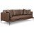 Davis 3-seters sofa - Sjokolade (resirkulert skinn) + Mbelpleiesett for tekstiler
