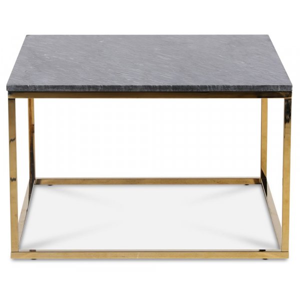 Accent stuebord 75 - Gr� marmor / Blank messing