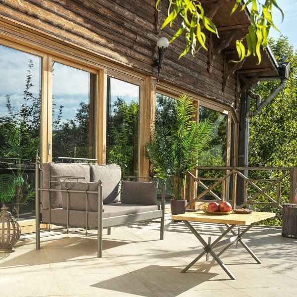 Hampus 2-seters utesofa - Brun + M�belrengj�ring