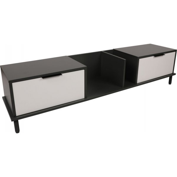 Ibiza mediebenk - Hvit/antrasitt Ibiza mediebenk - Hvit/antrasitt