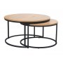 Settbord 80/60 cm - Eik/svart