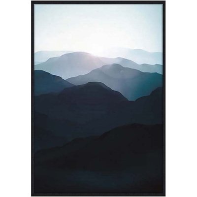Twilight maleri Mountain - Svart ramme