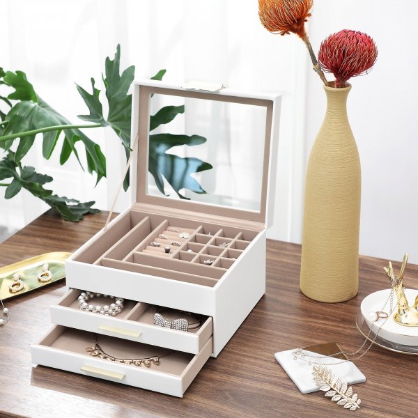 Opal smykkeskrin - Svart