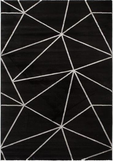 Maskinvevd teppe Diamond Lines Sølv - 160x230 cm - Maskinvevde tepper, Tepper