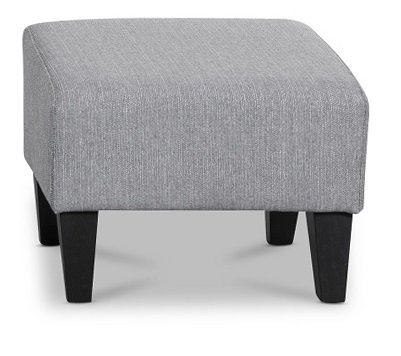 Rondö lenestol med fotskammel - Lys grå Rondö lenestol med fotskammel - Lys grå