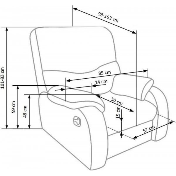 Jacqueline hvilestol i brunt øko-skinn Jacqueline hvilestol i brunt øko-skinn