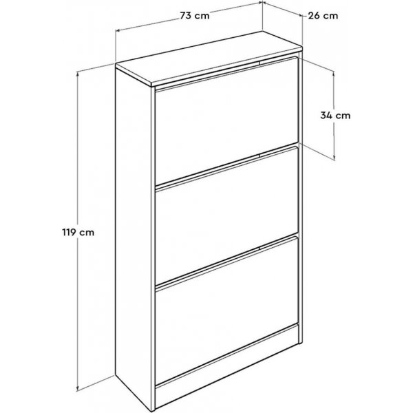 Shock skoskap 3 - Hvit