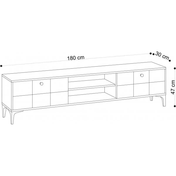 Hera mediebenk - Eik Hera mediebenk - Eik