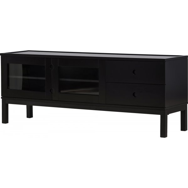 Alcoa mediabenk 150 cm - Sort