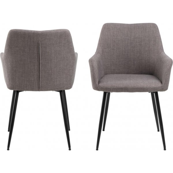 Lizzy lenestol - Lys gråbrun/matt sort Lizzy lenestol - Lys gråbrun/matt sort