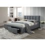 Sengeramme Kayleigh 160x200 cm - Gr + Tekstilrens for mbler