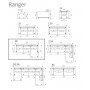 Ranger divansofa hyre - Antrasittgr flyel