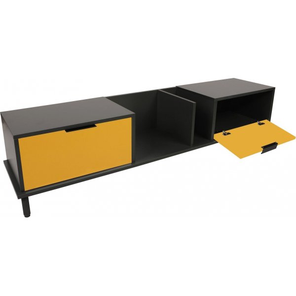 Ibiza mediebenk - Gul/antrasitt