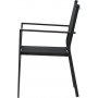 Spisegruppe: 6 stoler og spisebord 205 x 90 cm svart/naturfarget - Copacabana