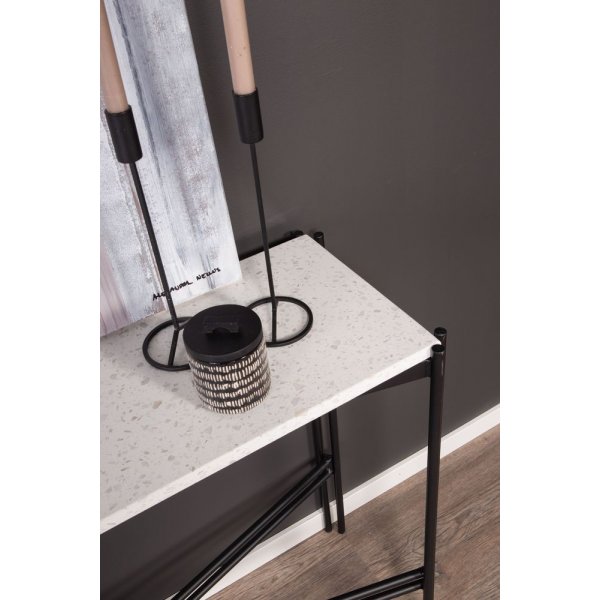 Avlastningsbord Jamson - Svart / Hvit Terrazzo Avlastningsbord Jamson - Svart / Hvit Terrazzo