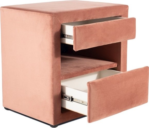 Eton 3 nattbord - Rosa fløyel Eton 3 nattbord - Rosa fløyel