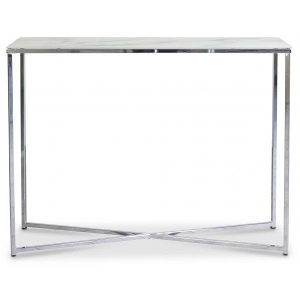 Palasso konsollbord - Krom / Lys marmorering Palasso konsollbord - Krom / Lys marmorering
