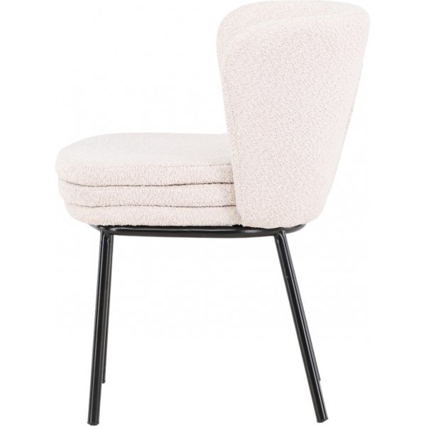 Agnes spisestol - Hvit boucle