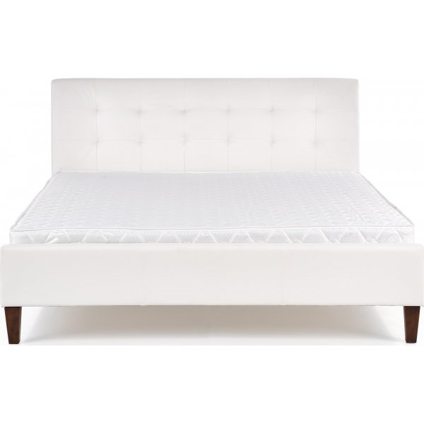 Klara sengeramme og hodegavl - Hvitt økoskinn Klara sengeramme og hodegavl - Hvitt økoskinn