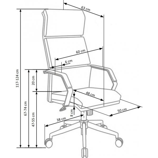 Ellie kontorstol - hvit/svart Ellie kontorstol - hvit/svart