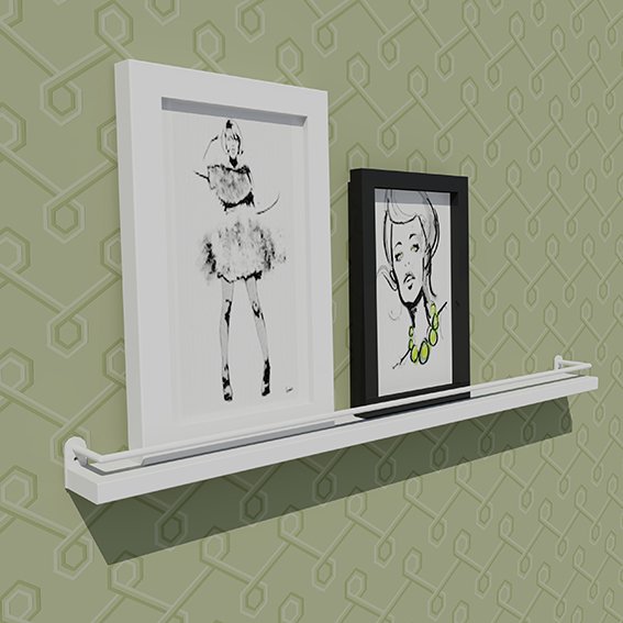 Ester tavlehylle - 60 cm (hvit)