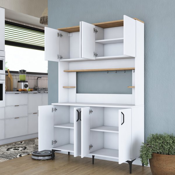 Jeriko kjøkkenskap 176 - Hvit/valnøtt Jeriko kjøkkenskap 176 - Hvit/valnøtt