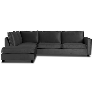 Brandy Loungesofa XL pent anslutning venstre - Slvgr (flyel)