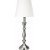 Therese bordlampe - Offwhite/antikk slv - 35 cm