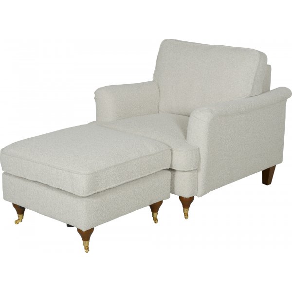 Howard lenestol i bouclé - Watford Deluxe + Møbelføtter Howard lenestol i bouclé - Watford Deluxe + Møbelføtter