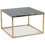 Accent stuebord 75 - Grnn marmor / Blank messing