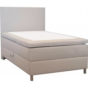 Seng 120x200 cm beige med oppbevaring, 5 soner pocketfjærer Seng 120x200 cm beige med oppbevaring, 5 soner pocketfjærer