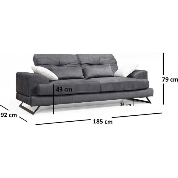 Frido 2-seters sofa - Antrasitt Frido 2-seters sofa - Antrasitt