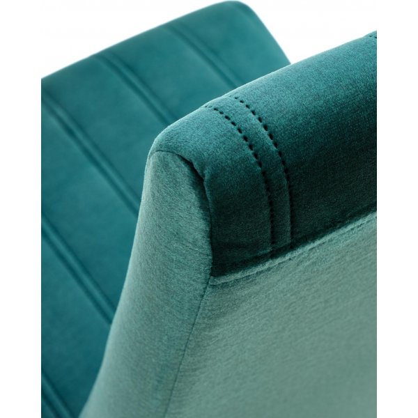 Stol Heather - Grønn fløyel & svart Stol Heather - Grønn fløyel & svart