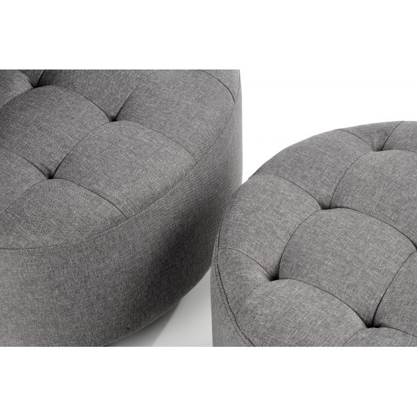 Virginia lenestol med fotskammel - Grå Virginia lenestol med fotskammel - Grå